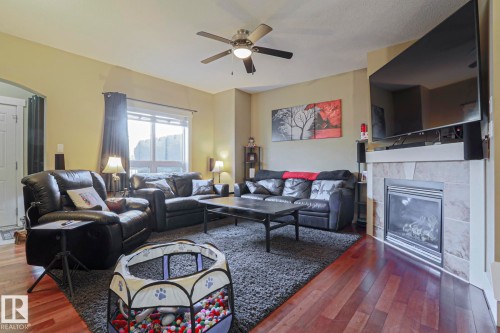 12849 133 Street Nw, Edmonton, AB - Indoor Photo Showing Living Room With Fireplace