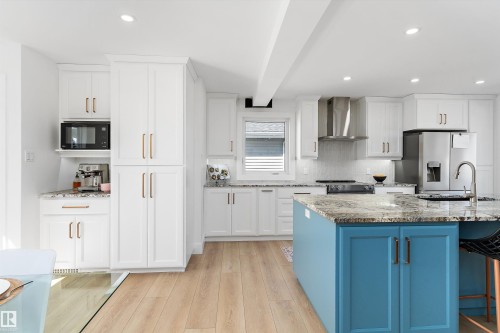 9448 76 Street, Edmonton, AB - Indoor Photo Showing Kitchen With Upgraded Kitchen
