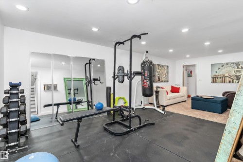 9448 76 Street, Edmonton, AB - Indoor Photo Showing Gym Room