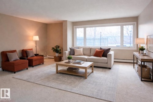 101 9737 112 Street, Edmonton, AB - Indoor Photo Showing Living Room
