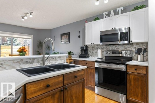 8938 179A Avenue, Edmonton, AB - Indoor Photo Showing Kitchen With Double Sink