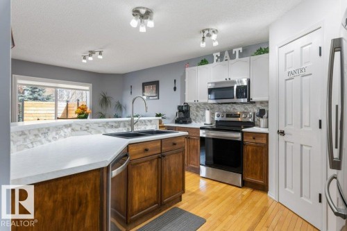 8938 179A Avenue, Edmonton, AB - Indoor Photo Showing Kitchen With Double Sink