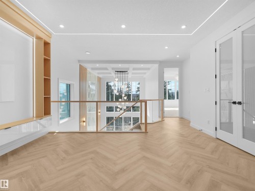 Bonus Room with Herringbone Luxury Vinyl flooring throughout - 2070 Collip Crescent, Edmonton, AB - Indoor Photo Showing Other Room