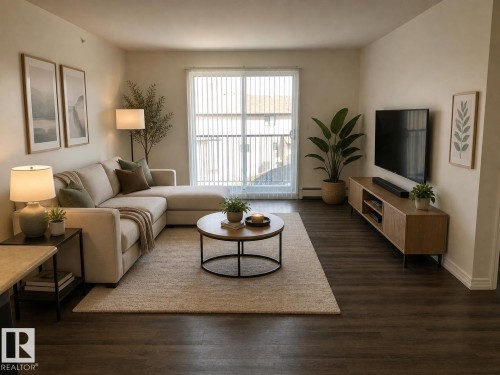 # B103 6120 Stanton Drive, Edmonton, AB - Indoor Photo Showing Living Room