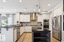 1351 Secord Landing Landing, Edmonton, AB  - Indoor Photo Showing Kitchen With Stainless Steel Kitchen With Upgraded Kitchen 