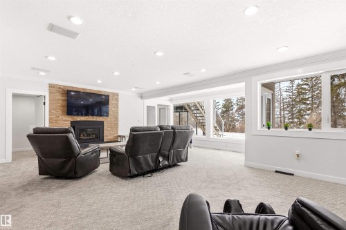12420 Grand View Drive, Edmonton, AB - Indoor With Fireplace