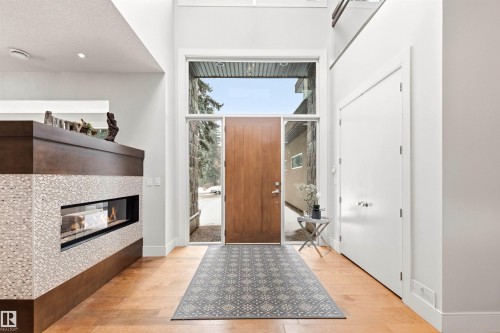 12420 Grand View Drive, Edmonton, AB - Indoor Photo Showing Other Room With Fireplace
