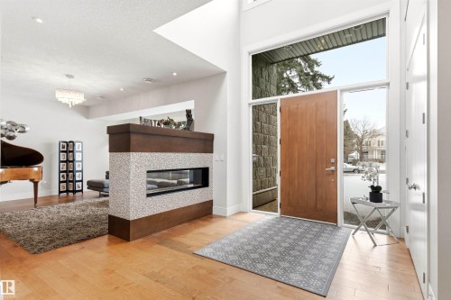 12420 Grand View Drive, Edmonton, AB - Indoor Photo Showing Living Room With Fireplace
