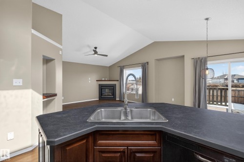 3779 18 Street, Edmonton, AB - Indoor Photo Showing Kitchen With Double Sink