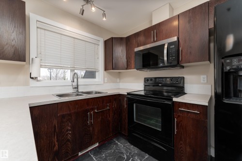 17 5260 Terwillegar Boulevard, Edmonton, AB - Indoor Photo Showing Kitchen With Double Sink