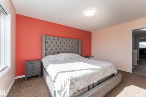 comfortably fits a king size bed - 1019 177 Street, Edmonton, AB - Indoor Photo Showing Bedroom