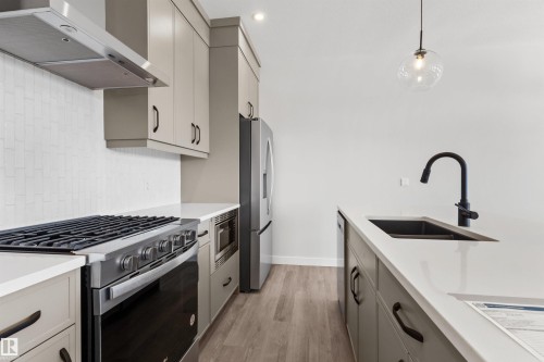 287 Paterson Link Link, Edmonton, AB - Indoor Photo Showing Kitchen With Double Sink With Upgraded Kitchen