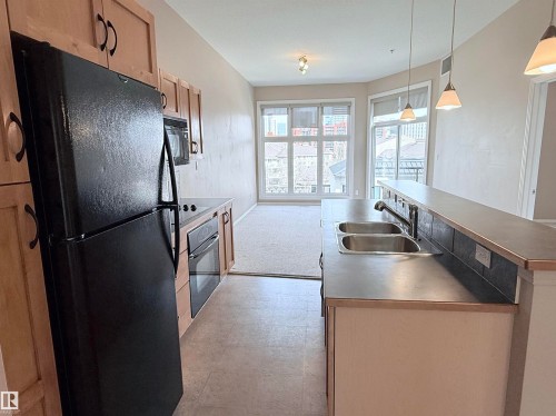 513 10147 112 Street, Edmonton, AB - Indoor Photo Showing Kitchen With Double Sink