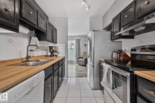 8 1020 41 Street, Edmonton, AB - Indoor Photo Showing Kitchen With Double Sink
