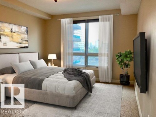 **VIRTUALLY STAGED** - 609 10142 111 Street, Edmonton, AB - Indoor Photo Showing Bedroom