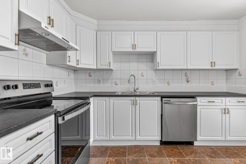 18625 66 Avenue, Edmonton, AB - Indoor Photo Showing Kitchen With Stainless Steel Kitchen With Double Sink