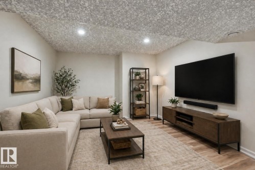 (virtually staged) - 10331 156 Avenue, Edmonton, AB - Indoor Photo Showing Living Room