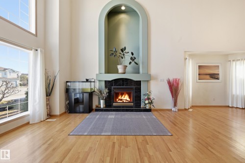 10331 156 Avenue, Edmonton, AB - Indoor Photo Showing Living Room With Fireplace
