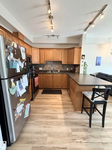 309 8931 156 Street, Edmonton, AB - Indoor Photo Showing Kitchen With Double Sink