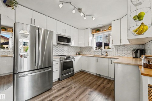 5432 203 Street, Edmonton, AB - Indoor Photo Showing Kitchen With Stainless Steel Kitchen With Upgraded Kitchen
