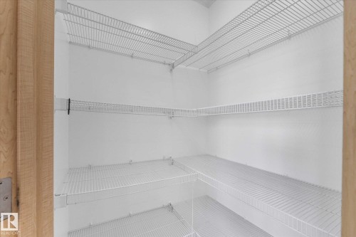 Room featuring gray wall paint, light neutral carpet, and white bi-fold closet doors with light wood trim - 86 604 62 Street, Edmonton, AB - Indoor