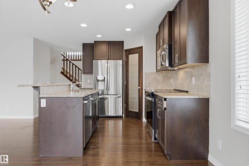 20813 96A Avenue, Edmonton, AB - Indoor Photo Showing Kitchen With Upgraded Kitchen