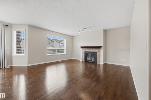 20813 96A Avenue, Edmonton, AB - Indoor Photo Showing Living Room With Fireplace