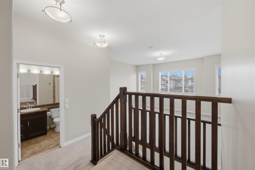 Stairs leading to the bedrooms. - 20813 96A Avenue, Edmonton, AB - Indoor Photo Showing Other Room