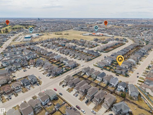 House as it relates to nearby schools, parks, golf course and shopping. - 20813 96A Avenue, Edmonton, AB -  With View