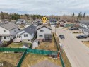Aerial view of corner lot home and backyard. - 20813 96A Avenue, Edmonton, AB  - Outdoor 