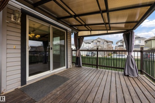 Two tier deck with gazebo (staying) in the South-facing backyard. - 20813 96A Avenue, Edmonton, AB - Outdoor With Deck Patio Veranda With Exterior