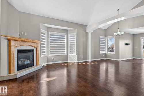 15913 78 Street, Edmonton, AB - Indoor Photo Showing Living Room With Fireplace