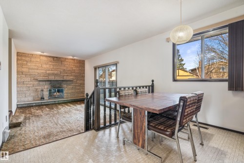12254 143 Avenue, Edmonton, AB - Indoor Photo Showing Dining Room With Fireplace