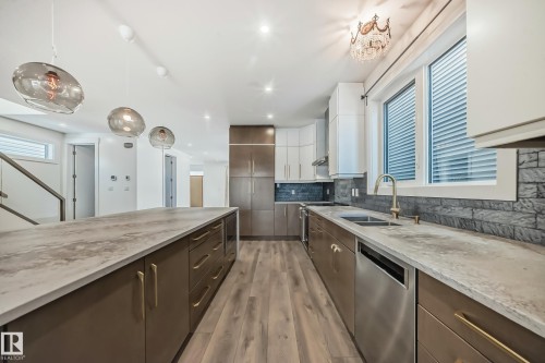 10506 68 Avenue, Edmonton, AB - Indoor Photo Showing Kitchen With Double Sink