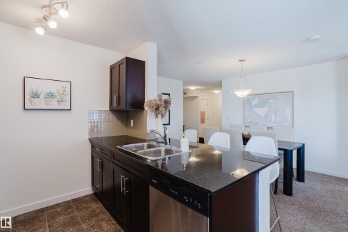 319 5804 Mullen Place, Edmonton, AB - Indoor Photo Showing Kitchen With Double Sink
