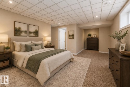 Virtually staged - 8706 175 Avenue, Edmonton, AB - Indoor Photo Showing Bedroom
