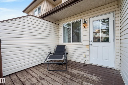 Private outdoor deck area featuring wood flooring - 17 171 Brintnell Boulevard, Edmonton, AB - Outdoor With Deck Patio Veranda With Exterior