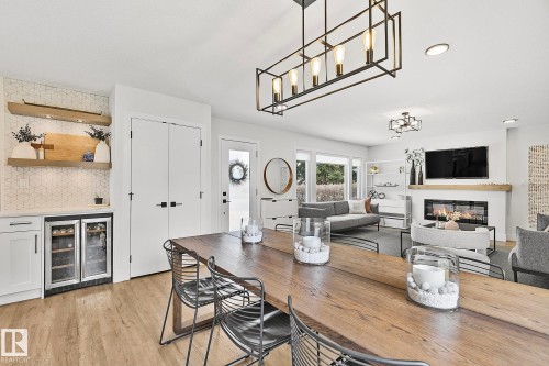 15011 77 Avenue, Edmonton, AB - Indoor With Fireplace