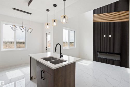 3013 8 Avenue, Edmonton, AB - Indoor Photo Showing Kitchen With Double Sink