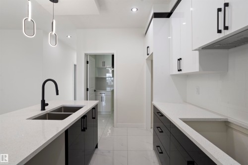 723 30 Street, Edmonton, AB - Indoor Photo Showing Kitchen With Double Sink