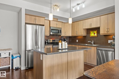 202 10523 123 Street, Edmonton, AB - Indoor Photo Showing Kitchen With Stainless Steel Kitchen