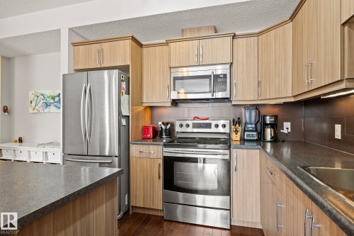 202 10523 123 Street, Edmonton, AB - Indoor Photo Showing Kitchen With Stainless Steel Kitchen
