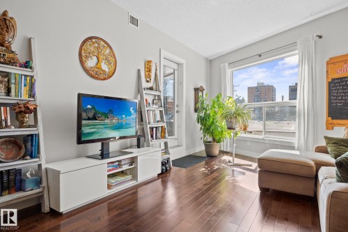 202 10523 123 Street, Edmonton, AB - Indoor Photo Showing Living Room