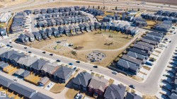 Aerial perspective of a developed residential community featuring detached homes - 