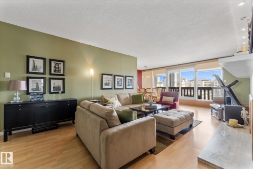 1105 9809 110 Street, Edmonton, AB - Indoor Photo Showing Living Room