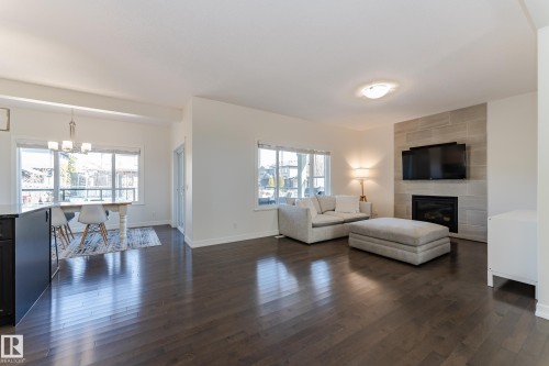 2804 Watcher Court, Edmonton, AB - Indoor Photo Showing Living Room With Fireplace