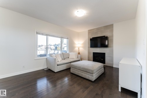 2804 Watcher Court, Edmonton, AB - Indoor Photo Showing Living Room With Fireplace