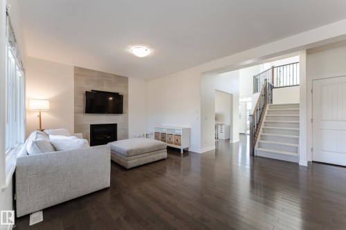 2804 Watcher Court, Edmonton, AB - Indoor Photo Showing Living Room With Fireplace