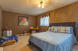 Carpeted bedroom with neutral wall tones - 