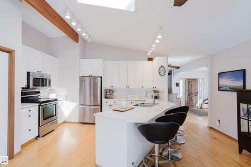 4212 Aspen Drive E, Edmonton, AB - Indoor Photo Showing Kitchen With Double Sink